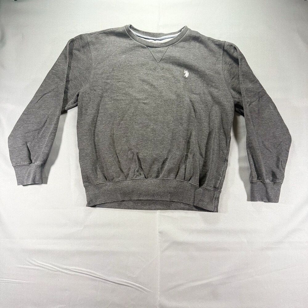 U.S. Polo Assn Luxury Feel Sweatshirt Men’s M Dark Gray Crewneck Pullover Logo